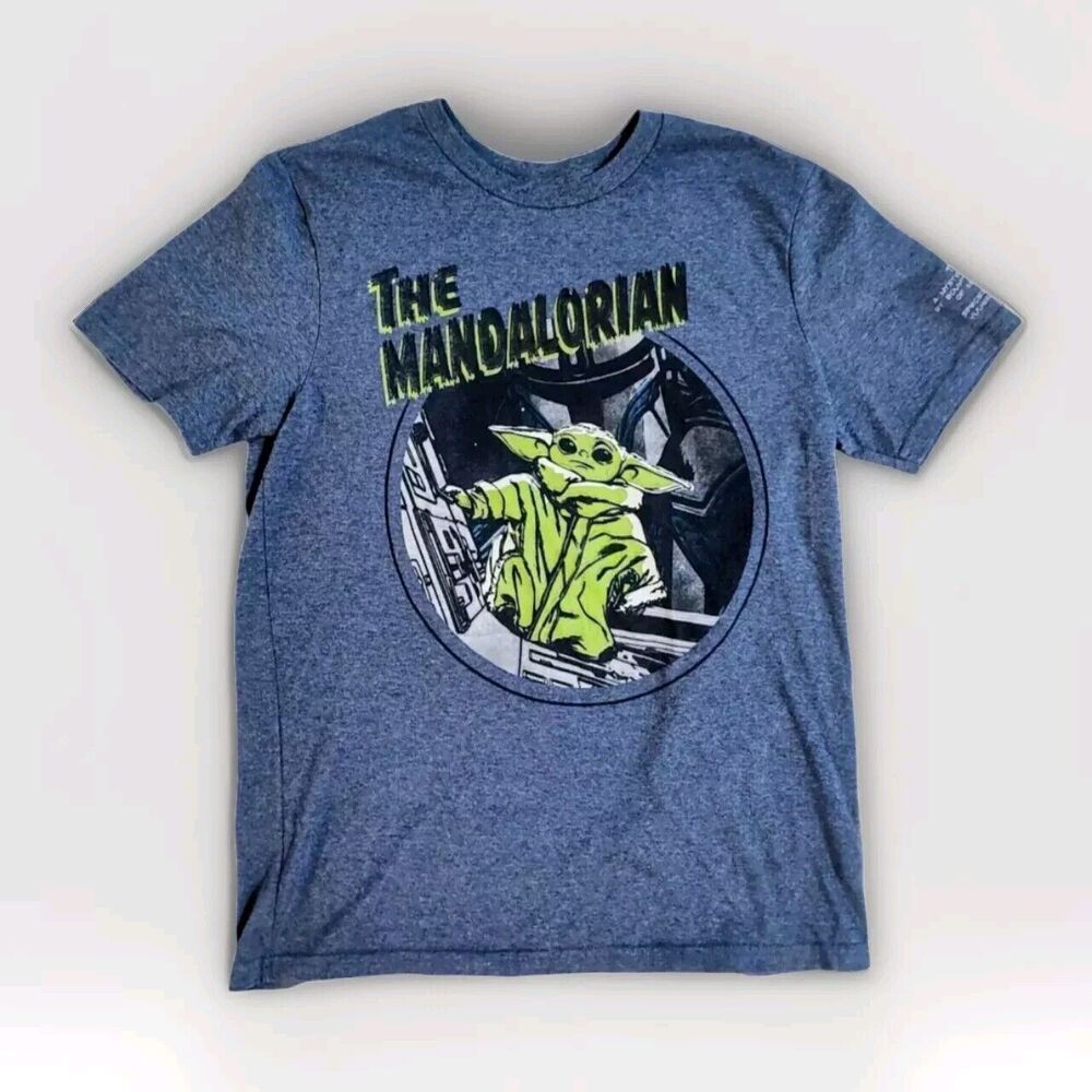 Disney Star Wars Adult Small T Shirt The Mandalorian Baby Yoda Fast Shipping USA